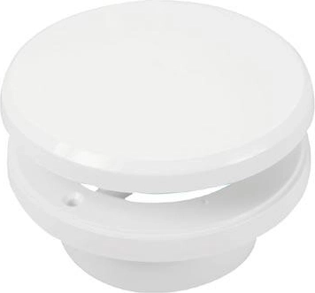 Bouche d’aération à volet réglable PH 125 mm, plastique blanc