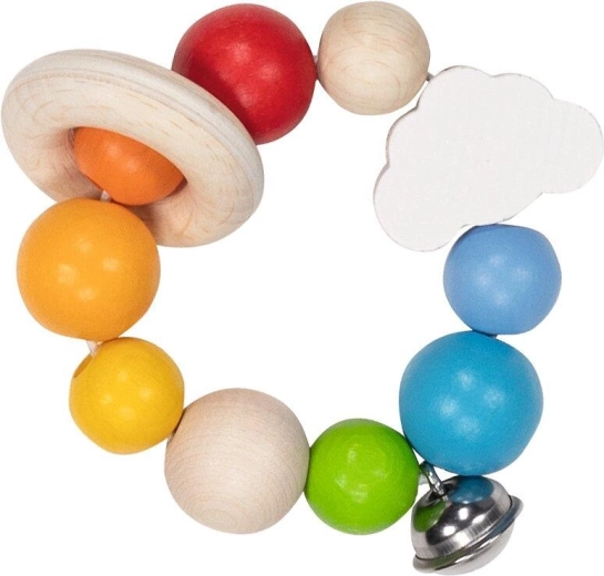 Anneau tactile élastique arc-en-ciel pour bébé