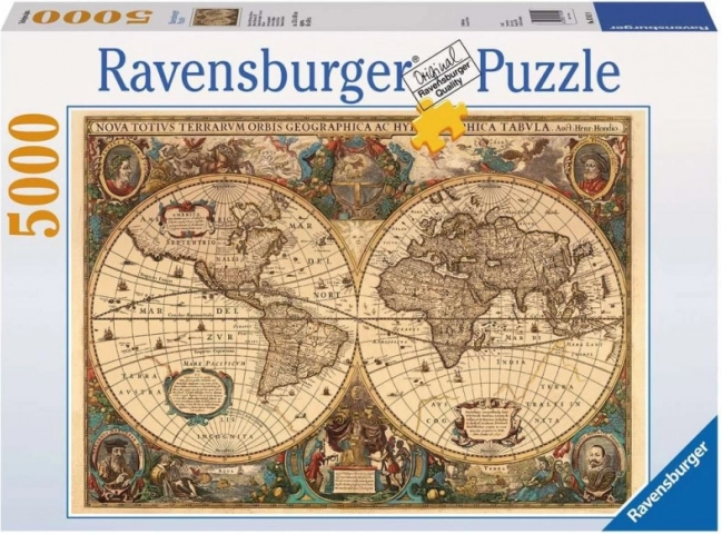 Ravensburger puzzle vieille carte du monde 5000 pièces