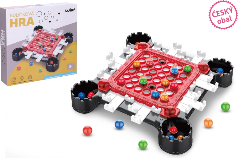 Jeu de société de billes avec emballage tchèque