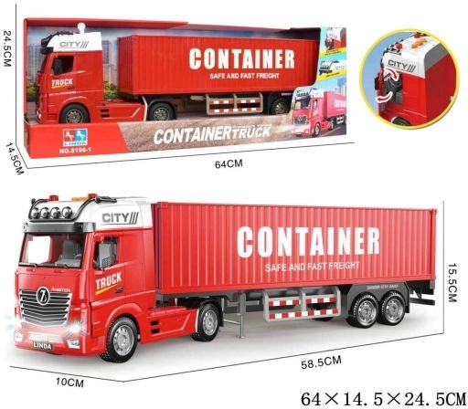 Camion-benne pour enfants avec grue, lumières et sons