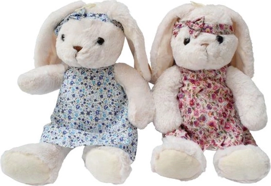 Lapin en peluche en robe