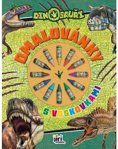 Coloriages avec crayons de cire – dinosaures