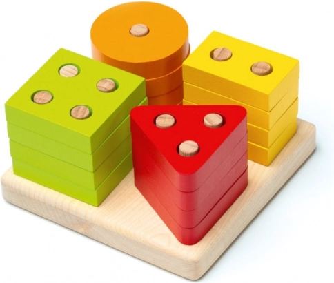 CUBIKA Trions les formes – puzzle en bois, 17 pièces