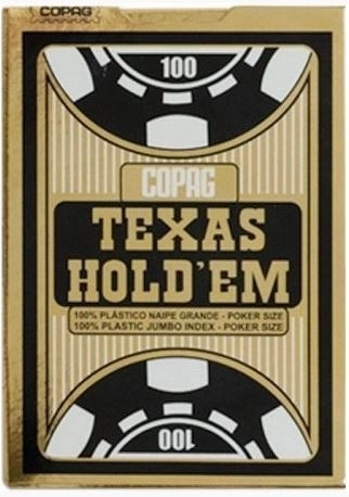 Cartes de poker Texas Jumbo noires