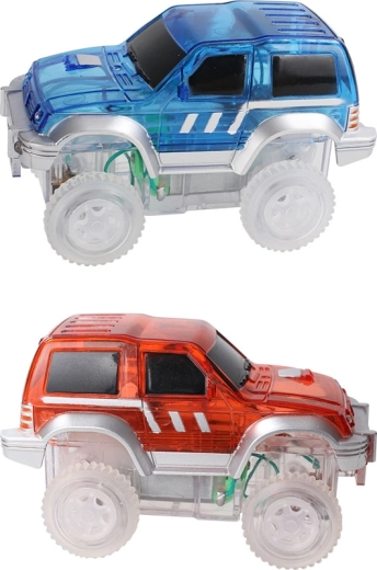 Piste de course magnétique Cleverclixx – voiture rouge (1 pièce)