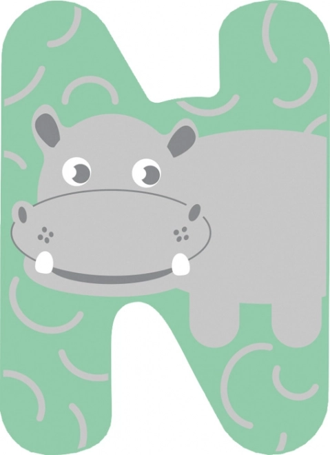 Small foot lettre en bois N