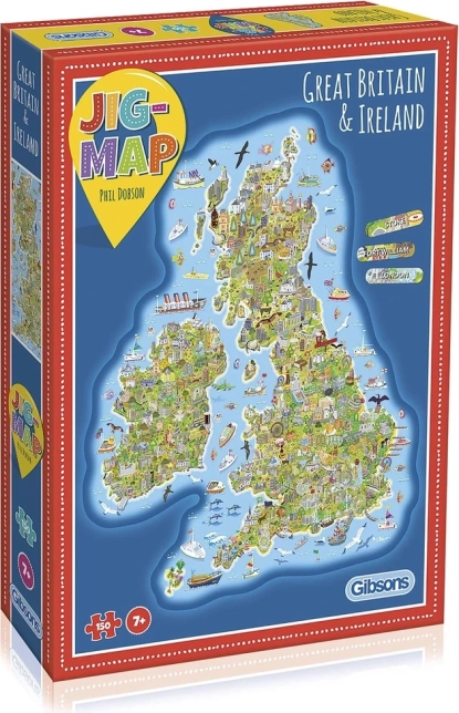 Puzzle éducatif Carte de Grande-Bretagne et d’Irlande 150 pièces