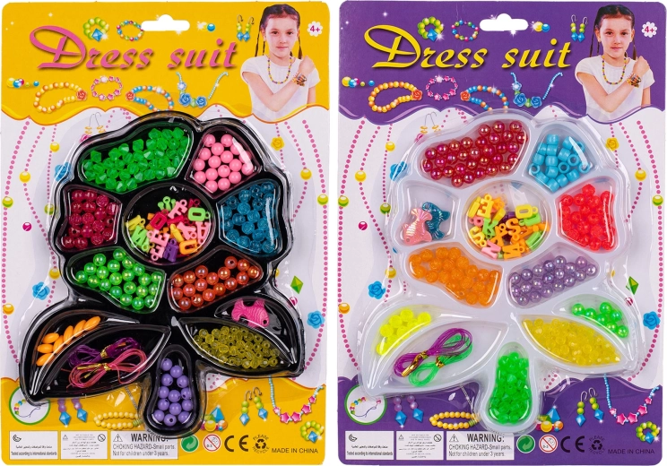 Perles à enfiler pour enfants en deux couleurs