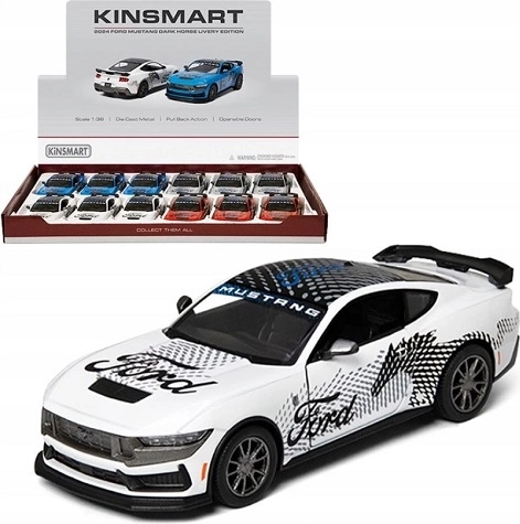 Ford Mustang Dark Horse 2024 modèle en métal 1:38 avec mécanisme pull-back