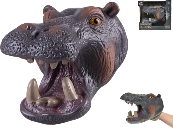 Marionnette hippopotame 18 cm
