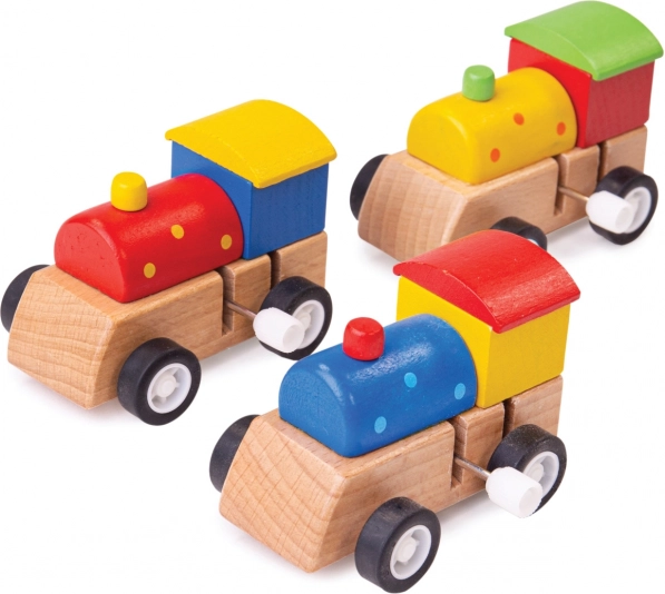 Locomotive en bois colorée Bigjigs Toys