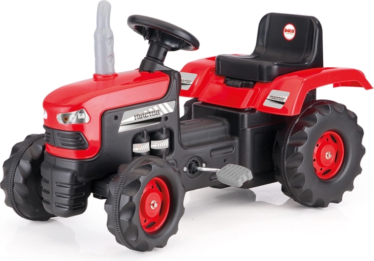 Grand tracteur à pédales rouge Dolu