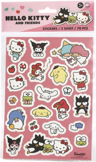 Lot d’autocollants Hello Kitty – 70 pièces