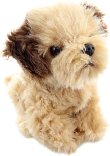 Chiot en peluche Shih‑tzu éco‑responsable 15 cm