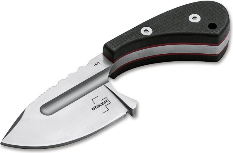 Böker Plus Sigyn – couteau de cou avec lame 5 cm, G10 et étui Kydex