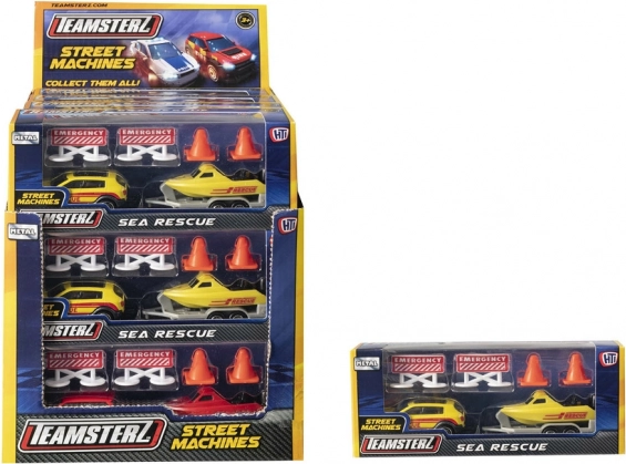TEAMSTERZ set de sauvetage maritime avec bateau et remorque