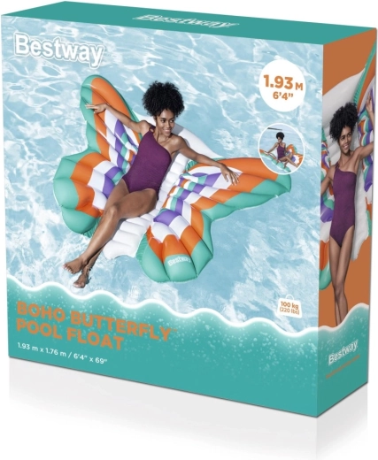 Matelas flottant gonflable papillon 193 × 176 cm