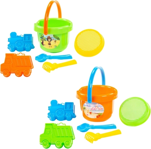 Set de plage pour enfants avec seau, tamis et moules - 1 pièce
