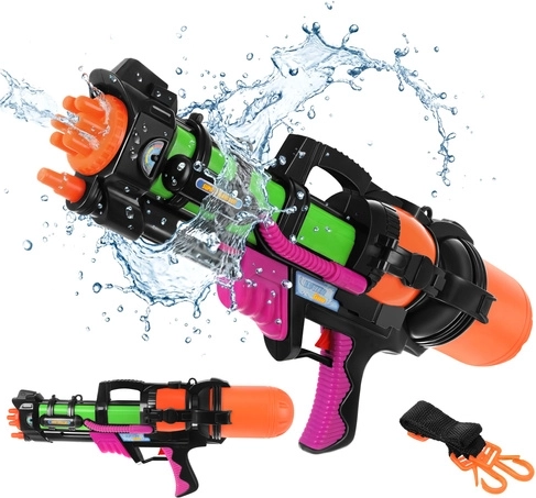 Grand pistolet à eau 60 cm avec réservoir 1,25 l et portée de 6 m