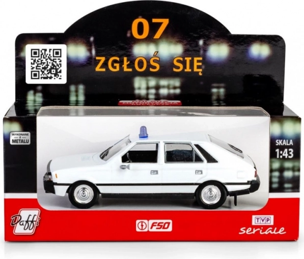 Voiture de police polonaise POLONEZ 07 zgłoś się 1:43 modèle en métal