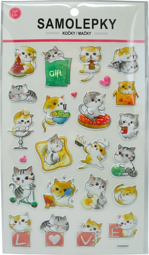 Autocollants chats 24 pcs