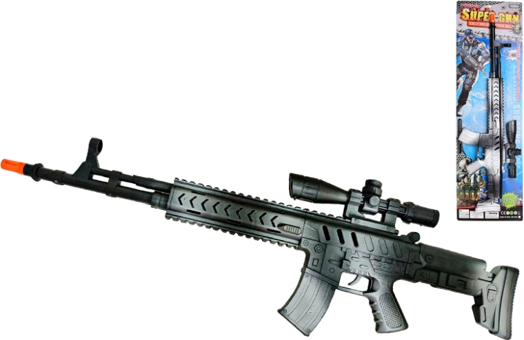 Pistolet-mitrailleur pour enfant à inertie 68 cm