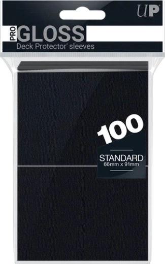 Protège-cartes Ultra PRO PRO-Gloss standard noirs (100 pièces)