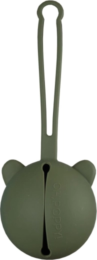 Oh, poppy! Nola étui en silicone pour tétines vert - 1 pièce