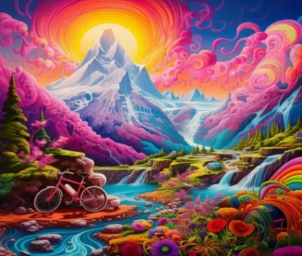 Peinture diamant Balade à travers la campagne 30 × 40 cm