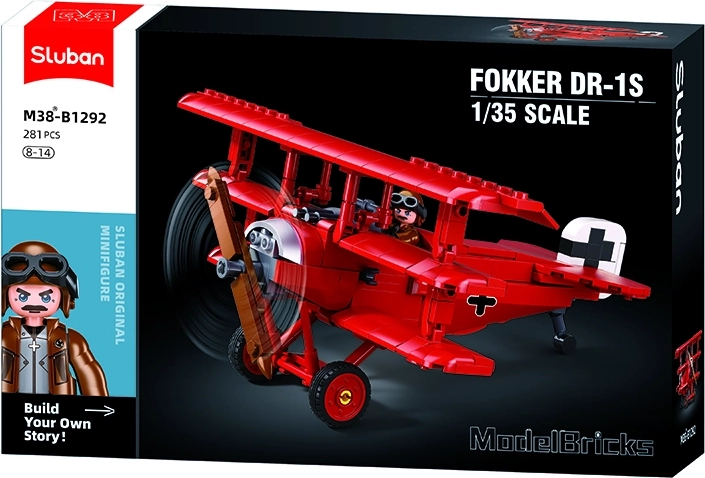 Sluban Model Bricks Triplan Fokker DR-1