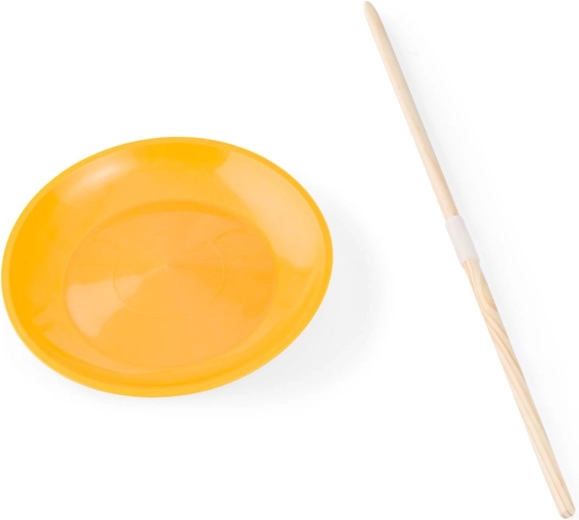 Assiette de cirque tournante avec baguette en bois