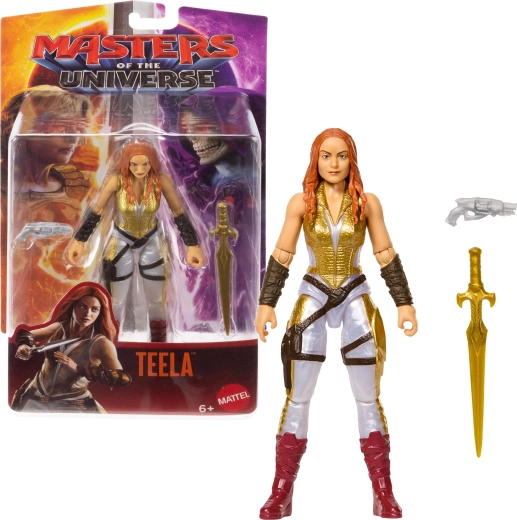 Figurine Teela Mattel Masters of the Universe 13 cm avec épée et arme