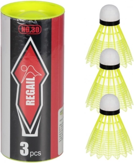 Volants de badminton en tube, 3 pièces