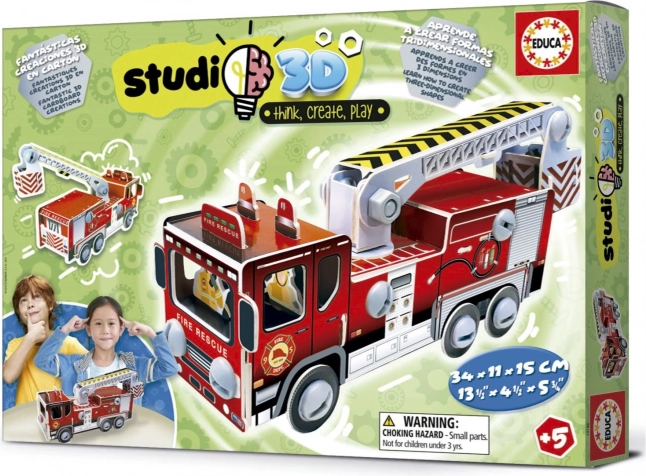 Studio modèle 3D véhicule de pompiers EDUCA