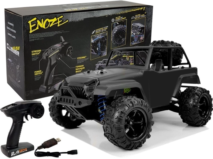Voiture RC tout-terrain ENOZE 1:18 noire (jusqu’à 40 km/h)
