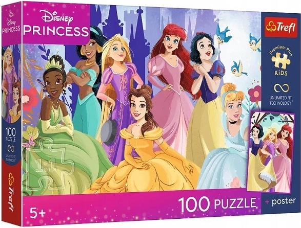 Puzzle enfant Premium Plus relax avec des princesses – 100 pièces