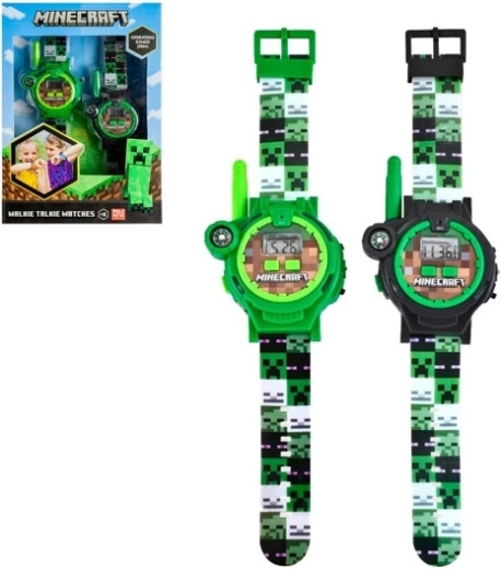 Montres enfant Minecraft avec talkie-walkie (lot de 2) avec lampe LED et boussole