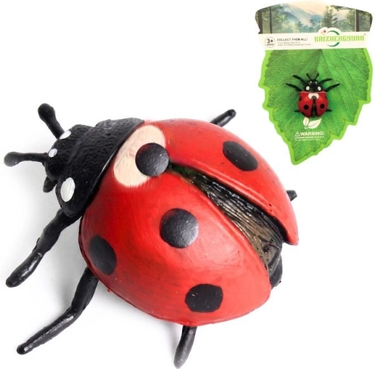 Coccinelle à sept points en plastique 5 cm