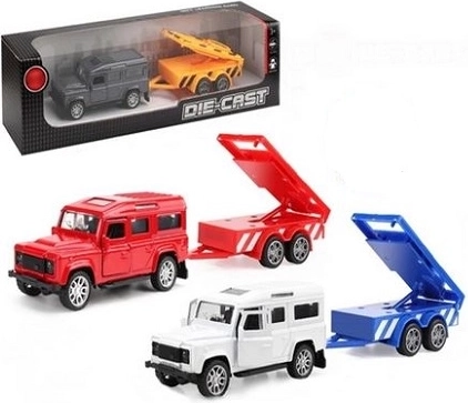 Jeep avec remorque de service