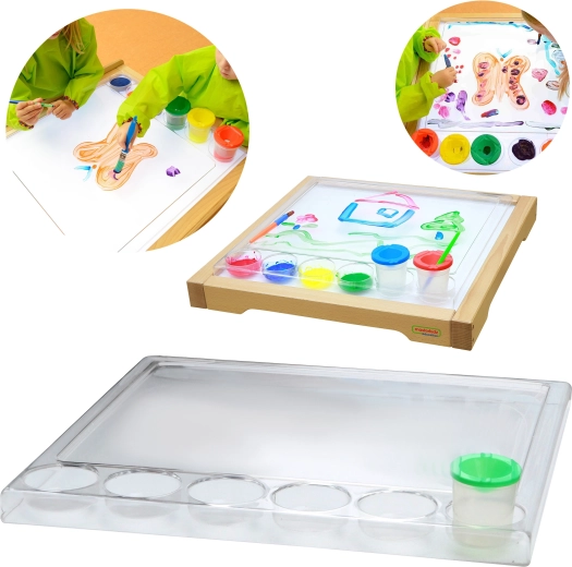 Support de peinture carré MASTERKIDZ en polycarbonate pour panneau lumineux
