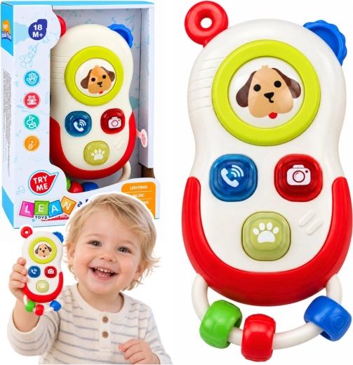 Téléphone interactif pour enfants avec lumières et sons 18m+ - 1 pièce