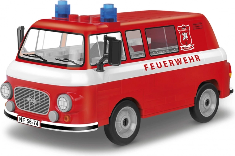 Set de construction Youngtimer Barkas B1000 Feuerwehr – minibus de pompiers (151 pièces)