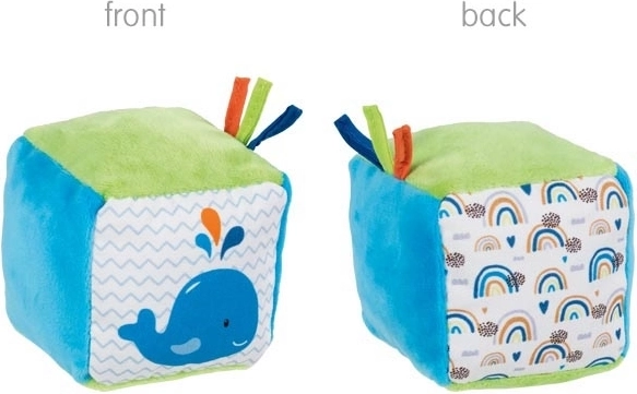 Goki Cube Textile Motrice Baleine Arc-en-ciel