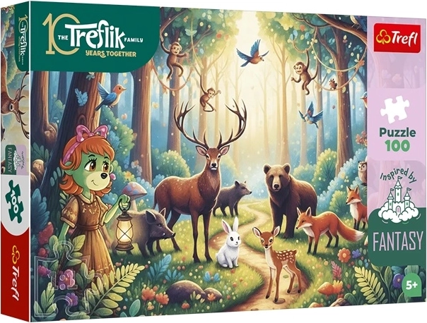 Puzzle Inspired By Fantasy : monde forestier magique des animaux 100 pièces