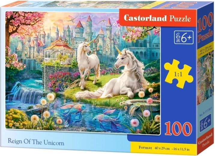 Puzzle Castorland Royaume des licornes 100 pièces