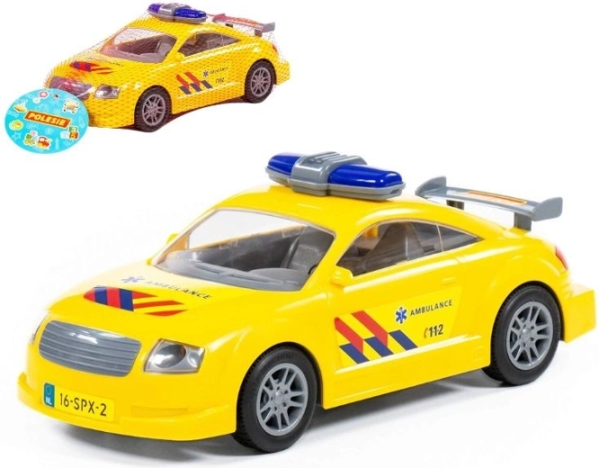 Voiture d’ambulance en plastique à inertie