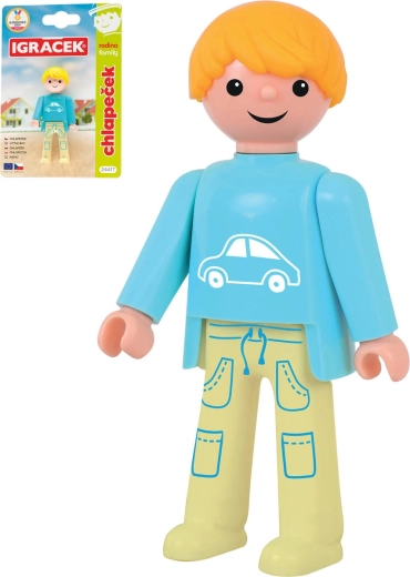 Efko Igráček petit garçon de la collection Famille – figurine articulée sur carte - 1 pièce