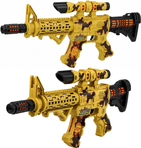 Fusil militaire jouet moro avec jumelles, lumières et sons 54 cm - 1 pièce
