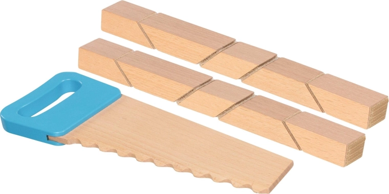 Blocs de construction en bois avec Velcro (scratch) et scie